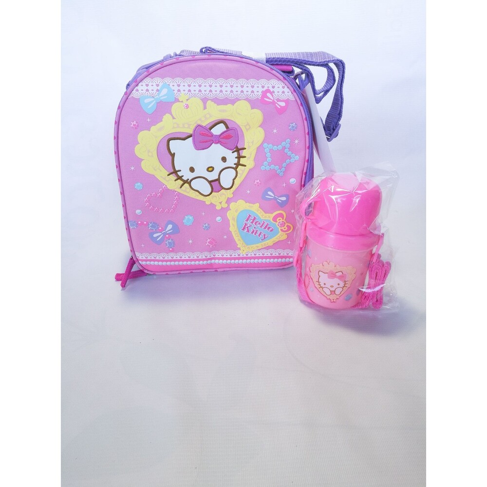 Hello kitty lunch bag pink w/ bottle